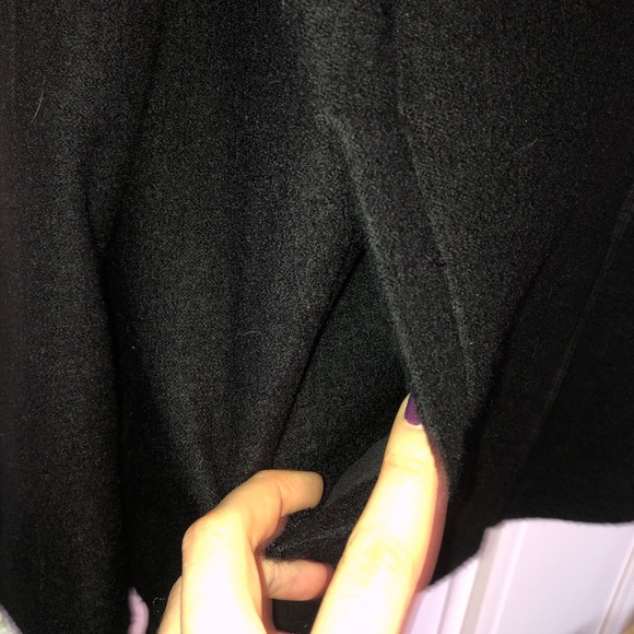 Magnolia Grace Wool Jacket Black Coat Motto Zipper Winter - Picture 5 of 11